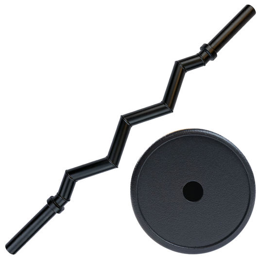 Fat Curl Bar|Fat Bar End Cap|Fat Curl Bar with Optional Weights