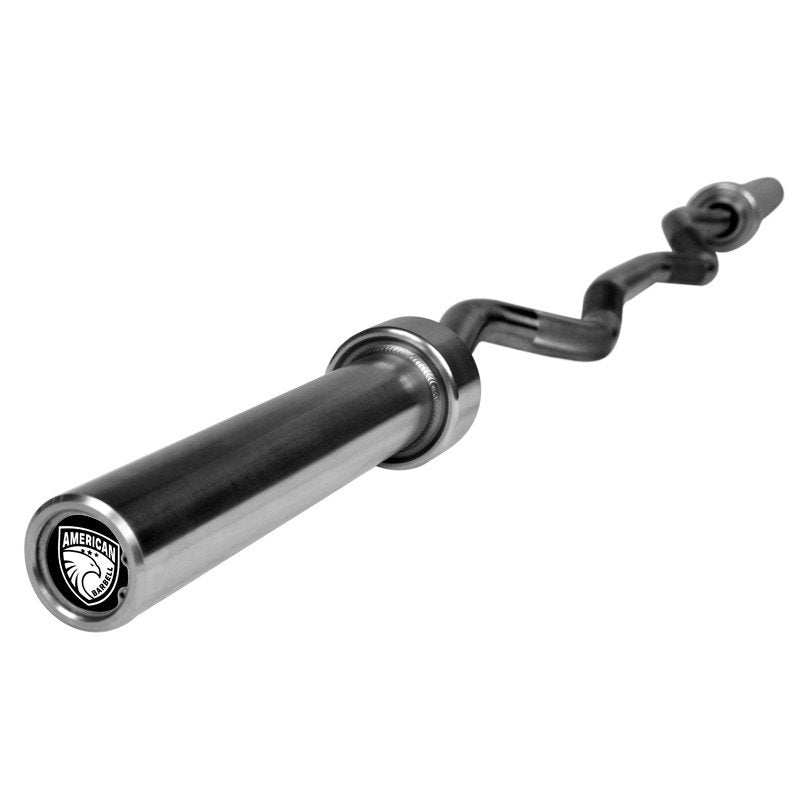 GP 5' Stainless Steel Olympic EZ Curl Bar - Made in the USA