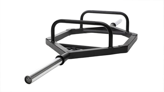Trap Hex Bar |Side view with plates|Top view with plates