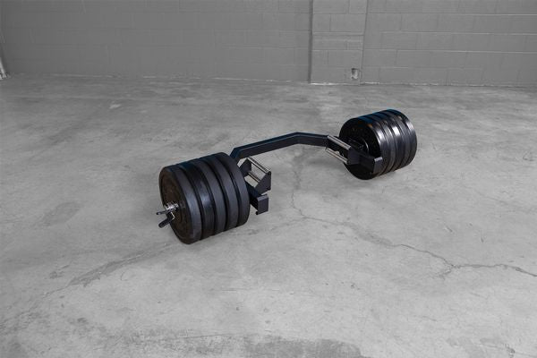 Bar without weights|Bar loaded with weights|Bar in loading position|Bar jack foot|16.25 inch sleeve|Bar in use