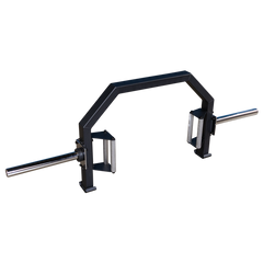 Bar without weights|Bar loaded with weights|Bar in loading position|Bar jack foot|16.25 inch sleeve|Bar in use