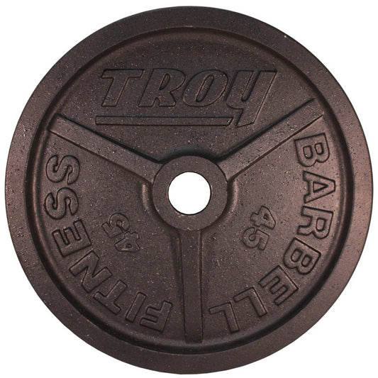 Troy Barbell Wide Flanged Olympic Plate - 45lb - Black