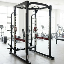Power cage shown on gym floor