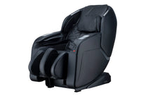 View of chair from a front side angle on white background