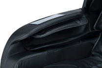 Closeup view of the forearm and hand massage feature in the right side arm rest.