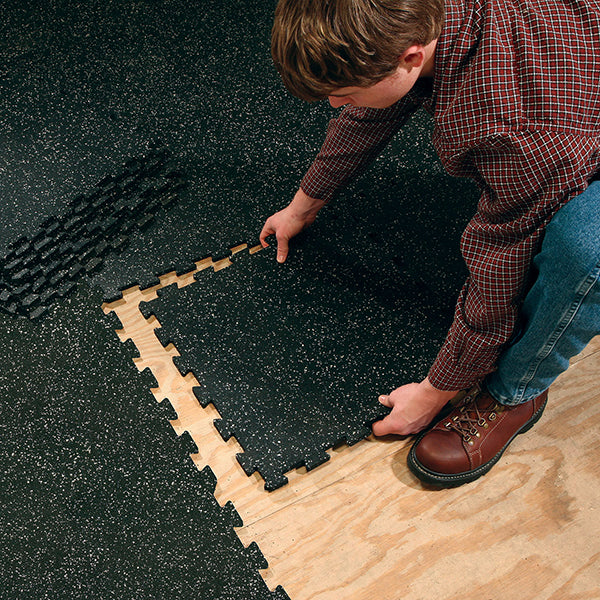 Speckled Puzzle Mat|Mat edges|Mat installation