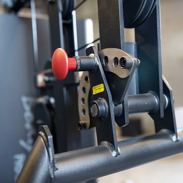 Lat and Cable Column|Press and Leg|Angle view|Leg Press Cable Column|In use|In use|Press adjustment|Pulley