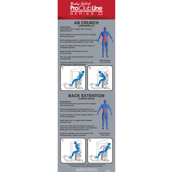Body-Solid Pro Clubline S2 Ab and Back Machine |