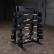 Rack without weights|Rack loaded with straight bars|Rack loaded with EZ curl bars