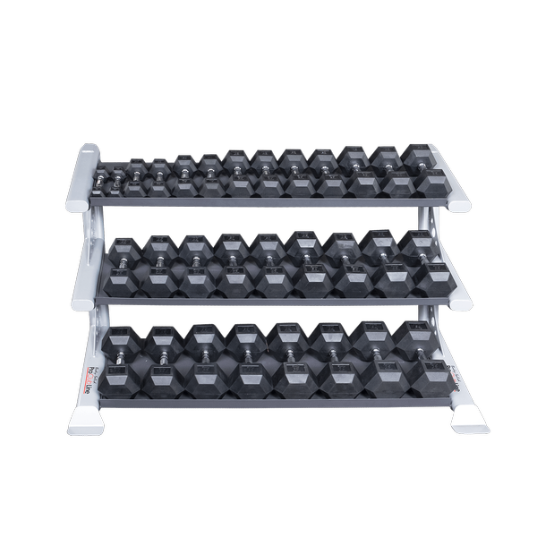 2 Tier dumbbell rack|3 Tier dumbbell rack|3 Tier dumbbell rack loaded