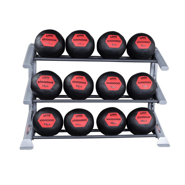 2 Tier Medicine Ball Rack|3 Tier Medicine Ball Rack|3 Tier Medicine Ball Rack Loaded