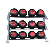 2 Tier Medicine Ball Rack|3 Tier Medicine Ball Rack|3 Tier Medicine Ball Rack Loaded