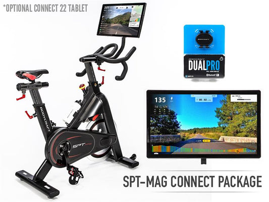 Group Cycle|Connect 22 Package|Handle Bars|Tension Dial|Pedals|Back View|Optional Console