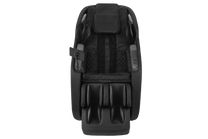 Massage chair in color black front view 