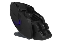 Massage chair in color black right side angle view 