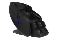 Massage chair in color black right side angle view 