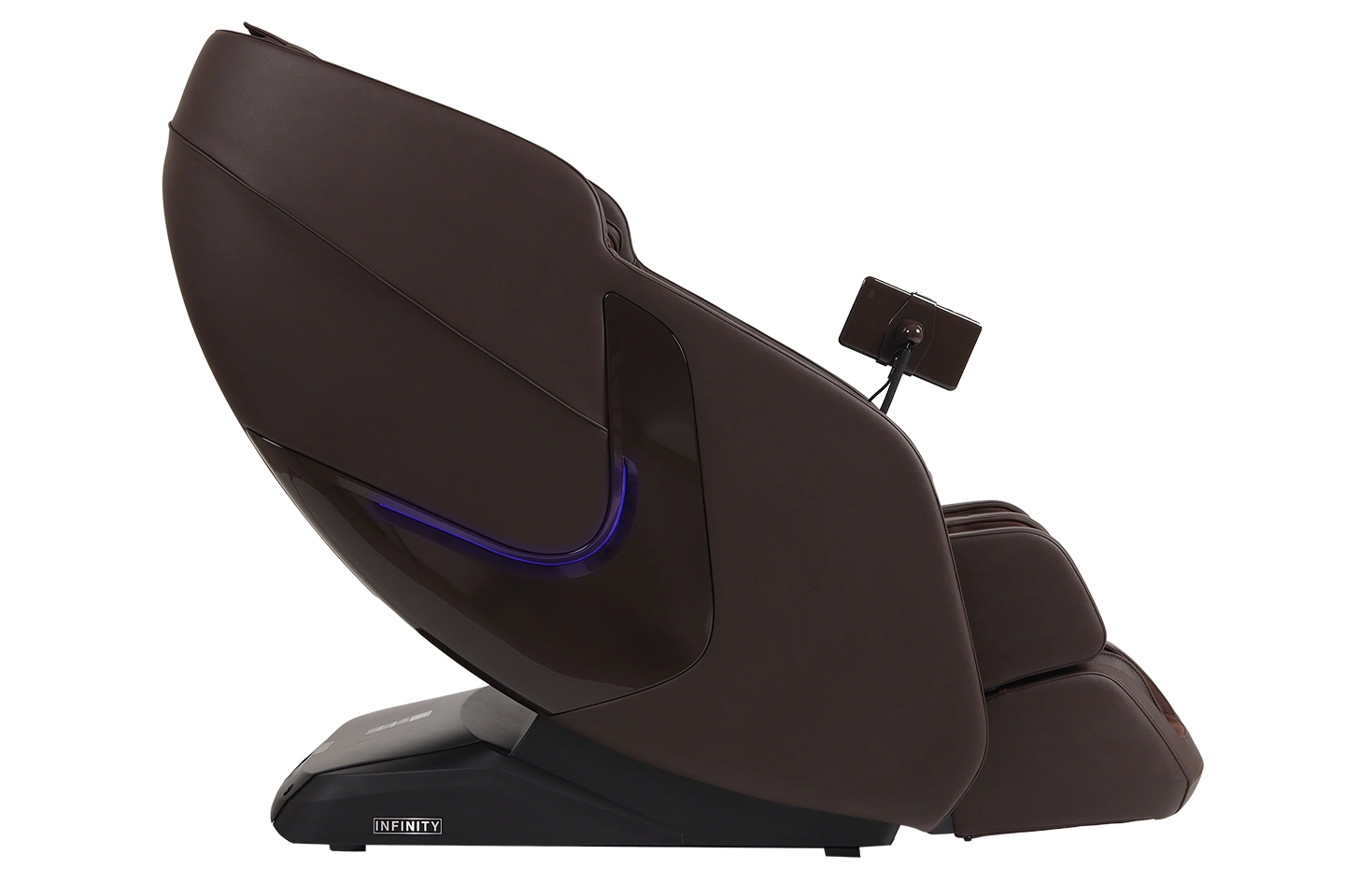 Soltice massage chair shown in color brown right side view