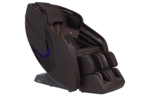 Massage chair in color brown right side angle view 