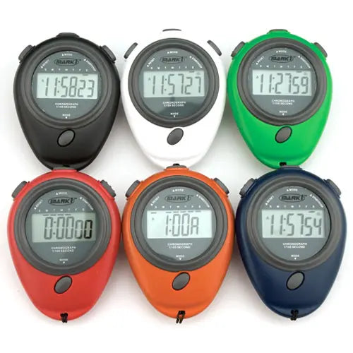 6 watch prism pack stop watches on a white background, showing all 6 watch colors