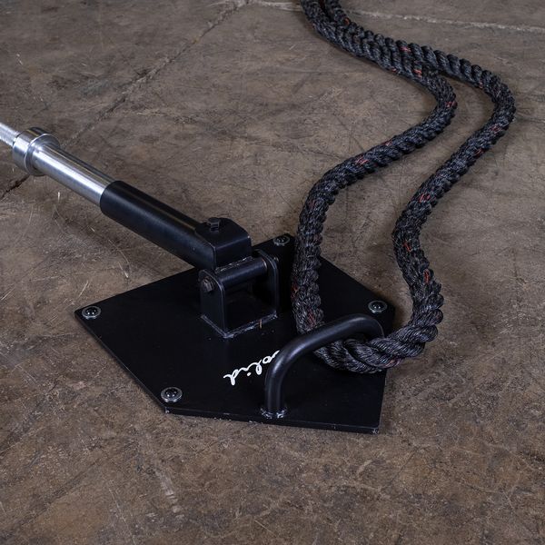 Land Mine Plate|In use t-bar row|In use squat|Rope attachment