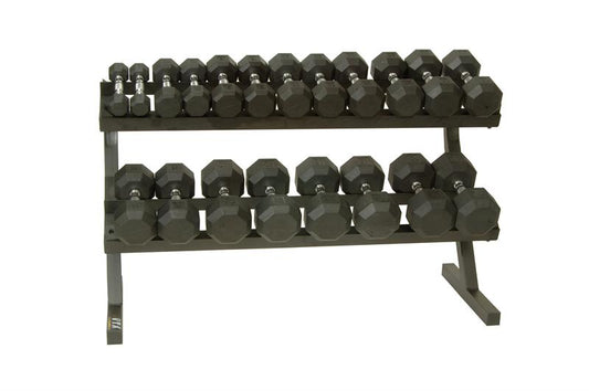 Urethane Dumbbell Package with Storage Rack|