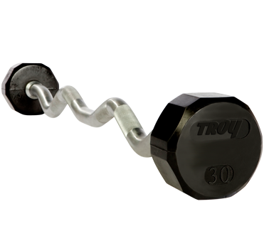 Troy Barbell 12 Sided Rubber Curl Bar|