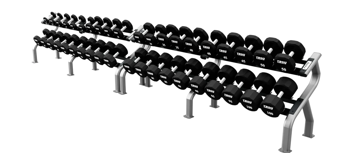 5-100lb pairs on rack