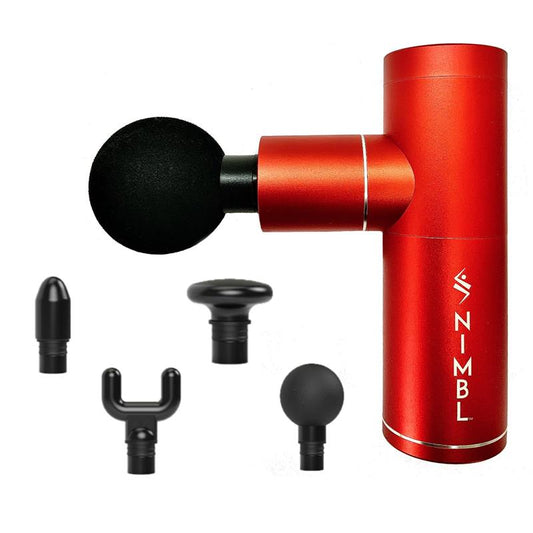 NIMBL XPRS Massage Gun|Carrying Case|Gun Attachments|Gun Controls|Matt Rhea Quote