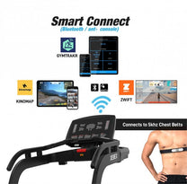 Xebex slat treadmill|Run modes|Console|Running slats|Smart Connect|Transport Handle