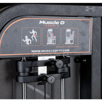 Close up of exercise placard that is attached to machine