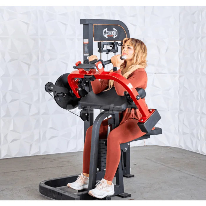 Athlete using the biceps curl function