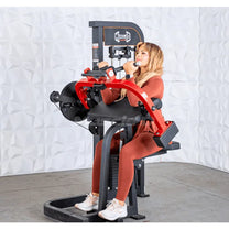 Athlete using the biceps curl function