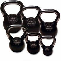 Body-Solid Chrome Handle Rubberized Kettle Bell Set