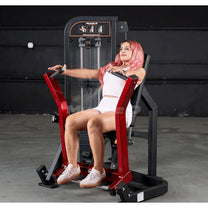 chest press in use by female user