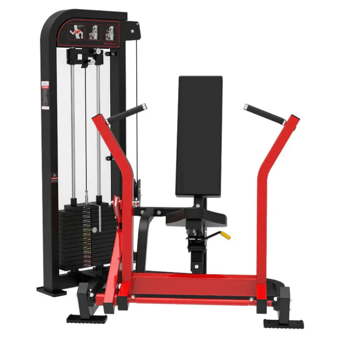 selectorized seated chest press machine