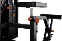 Ab and Back Combo Machine|Front View|Seat adjustment|Footprint