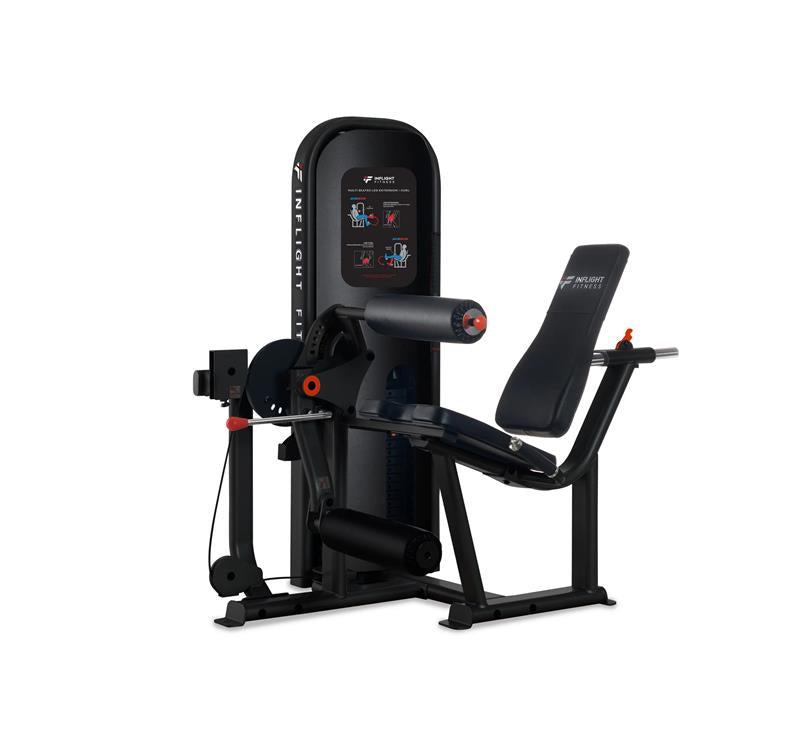 Seated Leg Extension and Curl Machine|Rear View|Footprint