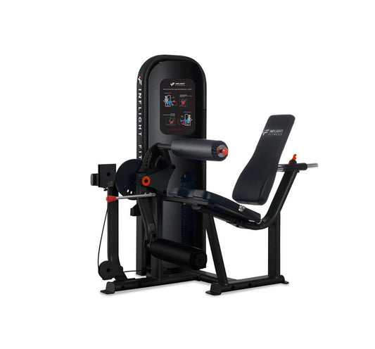Seated Leg Extension and Curl Machine|Rear View|Footprint
