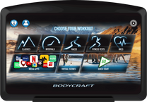 Touchscreen console close up