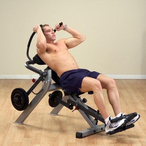 Body-Solid Semi-Recumbent Ab Bench |Commercial Grade|