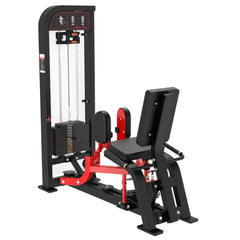 inner and outer thigh machine - black frame with red highlights