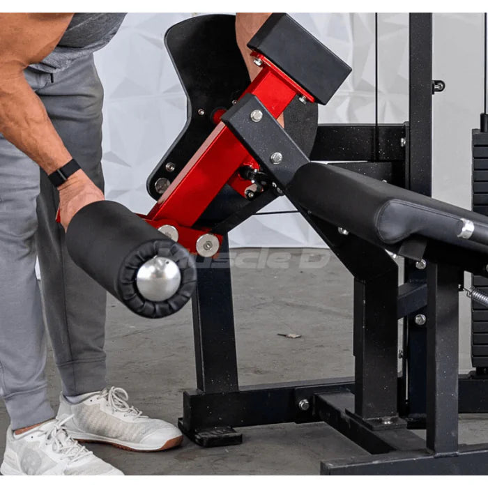 close up of leg roller pad