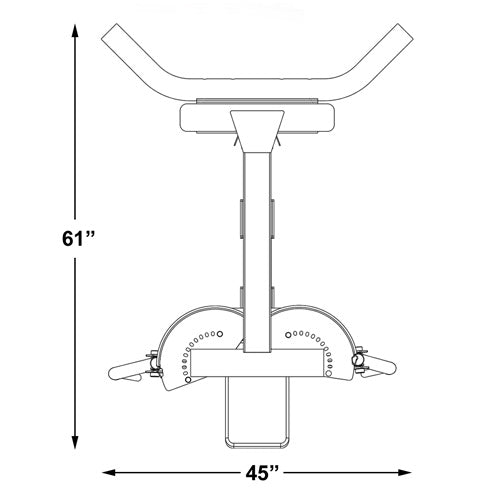 Pec Dec/Rear Delt Combo|Front View|Footprint