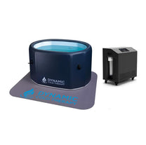 Angle view of tub|Front View of tub|Tub with optional .8hp chiller|Tub with optional 1hp chiller