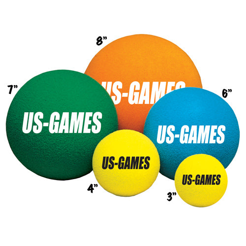 US-Games Uncoated Economy Foam Balls 8"