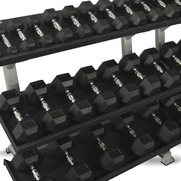 Rubber Hex Dumbbell Set