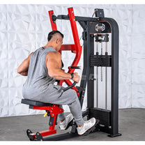 machine in use in end pull position