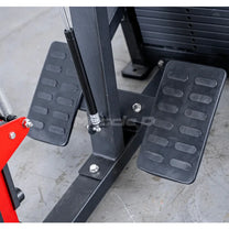 close up of machine foot plate