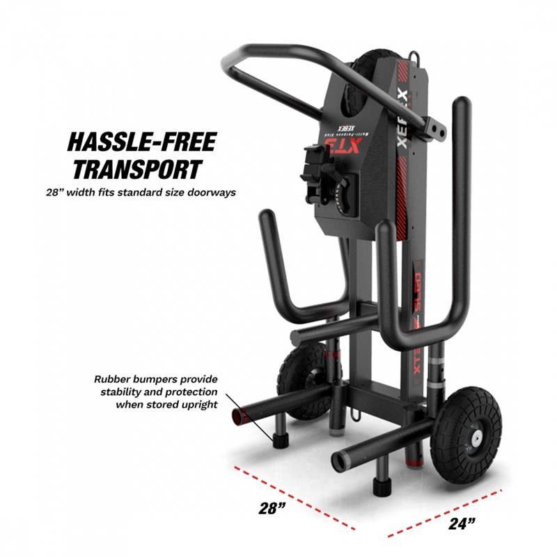 Sled Features|Multifunctional Exercises|Dimensions|Front View|Handle Bars|Included Accessories|Easy Transport|Magnetic Resistance Lever|Console