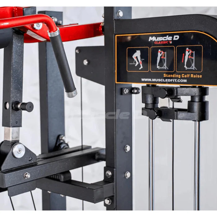 Close up of exercise placard that is attached to machine